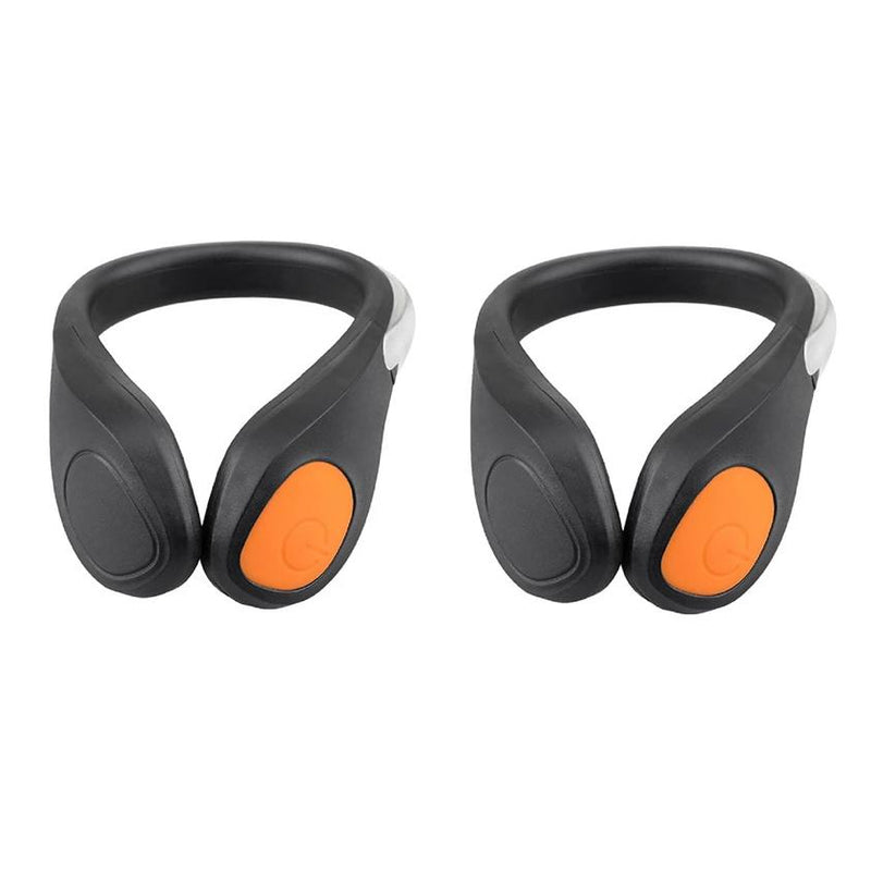 2-Pack: Night Safety LED Shoe Clip Lights Sports & Outdoors Orange - DailySale