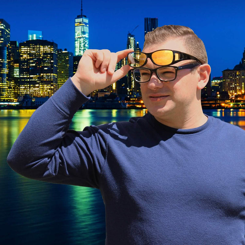 2-Pack: Night Sight Polarized HD Night Vision Glasses Sports & Outdoors - DailySale