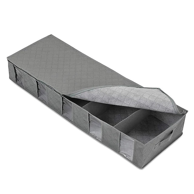 2-Pack: Non-Woven Bed Bottom Storage Bag Closet & Storage Gray - DailySale