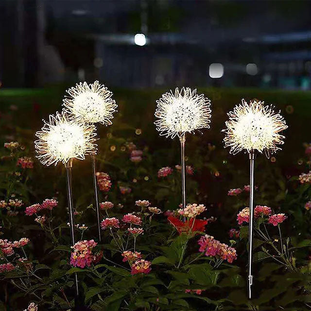 2-Pack: Outdoor Solar Dandelion Lawn Lights Outdoor Lighting - DailySale