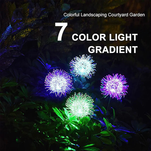 2-Pack: Outdoor Solar Dandelion Lawn Lights Outdoor Lighting - DailySale