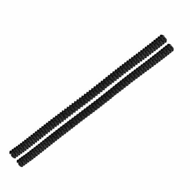 2-Pack: Oven Shelf Protection Heat Resistant Silicon Strips Kitchen & Dining Black - DailySale