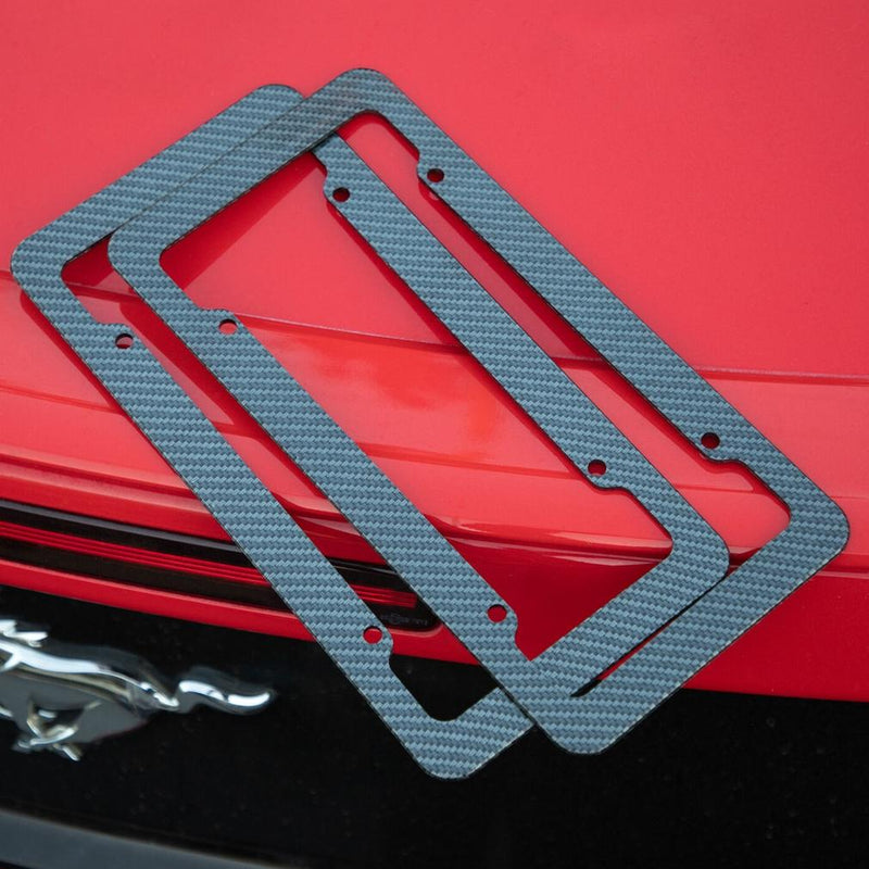 2-Pack: OxGord Carbon fiber License Plate Frame Auto Accessories - DailySale
