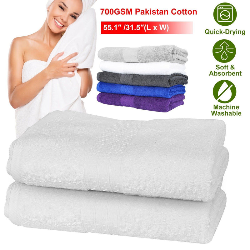 2-Pack: Pakistan Cotton Bath Towel Bath - DailySale