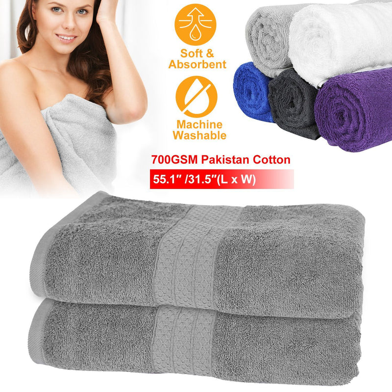 2-Pack: Pakistan Cotton Bath Towel Bath - DailySale