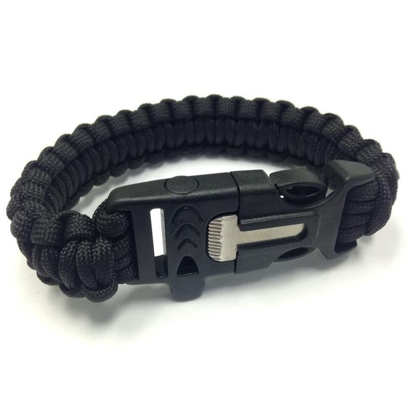 2-Pack: Paracord Survival Bracelet with Flint Scraper, Whistle and Cutting Tool Sports & Outdoors - DailySale