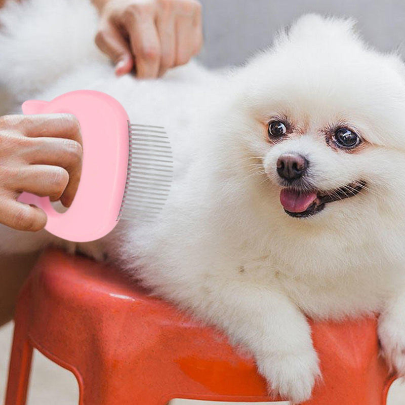 2-Pack: Pet Hair Removal And Massaging Shell Comb Brush For Grooming And Shedding Pet Supplies - DailySale
