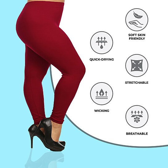 2-Pack: Plus Size Women's Ultra-Soft High Waisted Capri Leggings Women's Bottoms - DailySale
