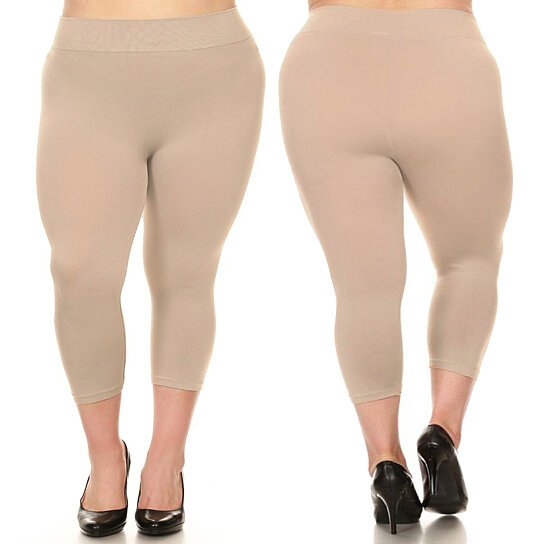 Womens Ultra Soft Leggings 3 PK Solid Color Cotton Spandex Capri Leggings  Pants for Women