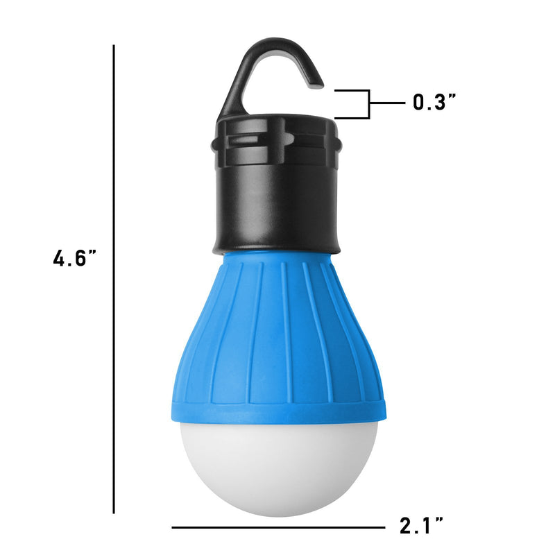 2-Pack: Portable Emergency Light Bulb with Hook