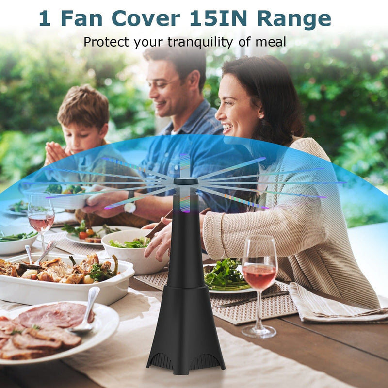 2-Pack: Portable Reflective Fly Repellent Fan Rechargeable Battery Powered Pest Control - DailySale