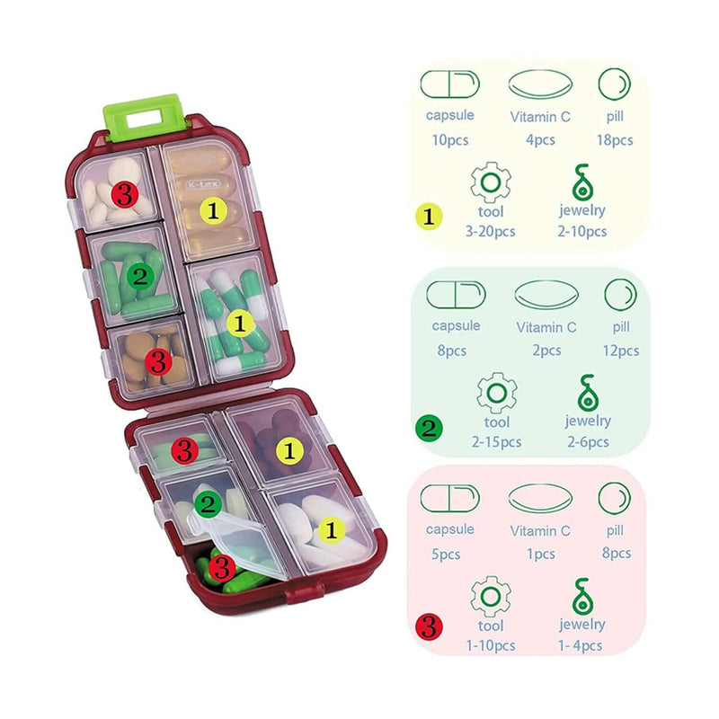 2-Pack: Portable Weekly Travel Pill Organizer Case Wellness - DailySale
