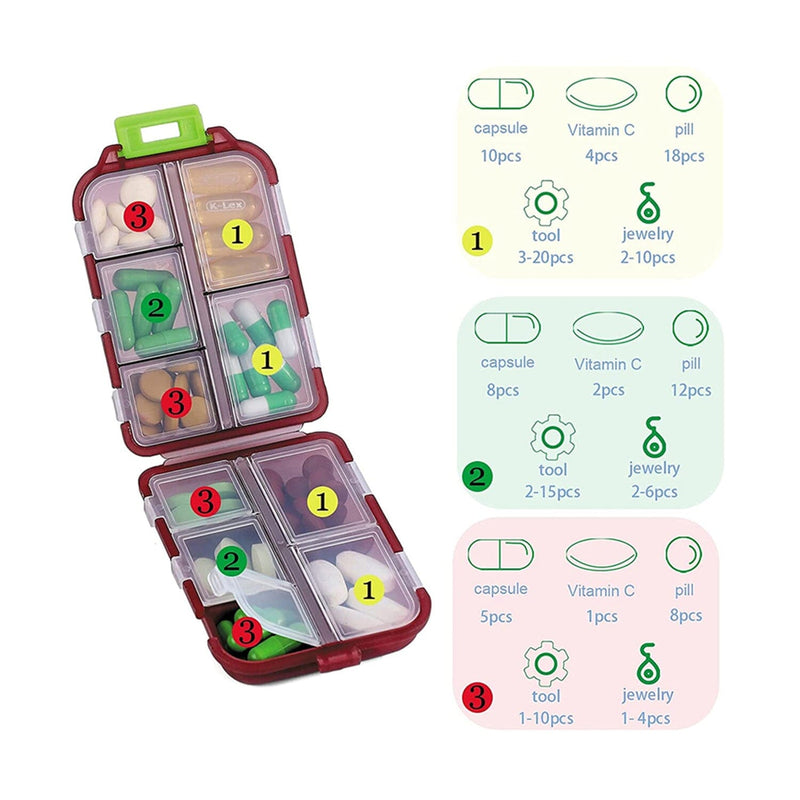 2-Pack: Portable Weekly Travel Pill Organizer Case Wellness - DailySale