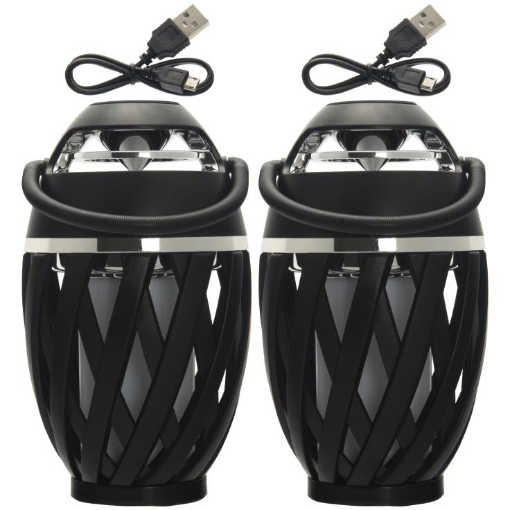 2-Pack: Power-To-Go True Wireless Stereo Lantern Flame Speakers Speakers - DailySale