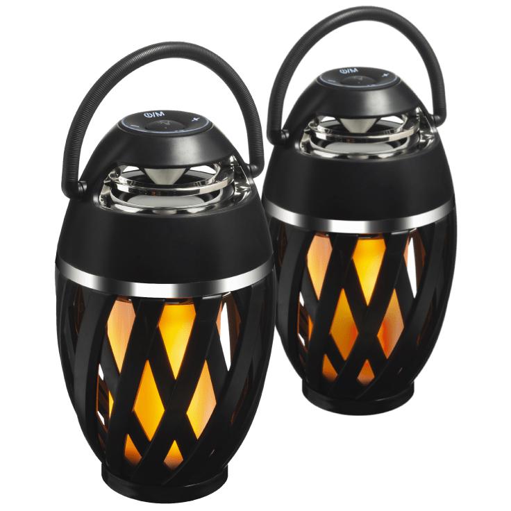 2-Pack: Power-To-Go True Wireless Stereo Lantern Flame Speakers Speakers - DailySale