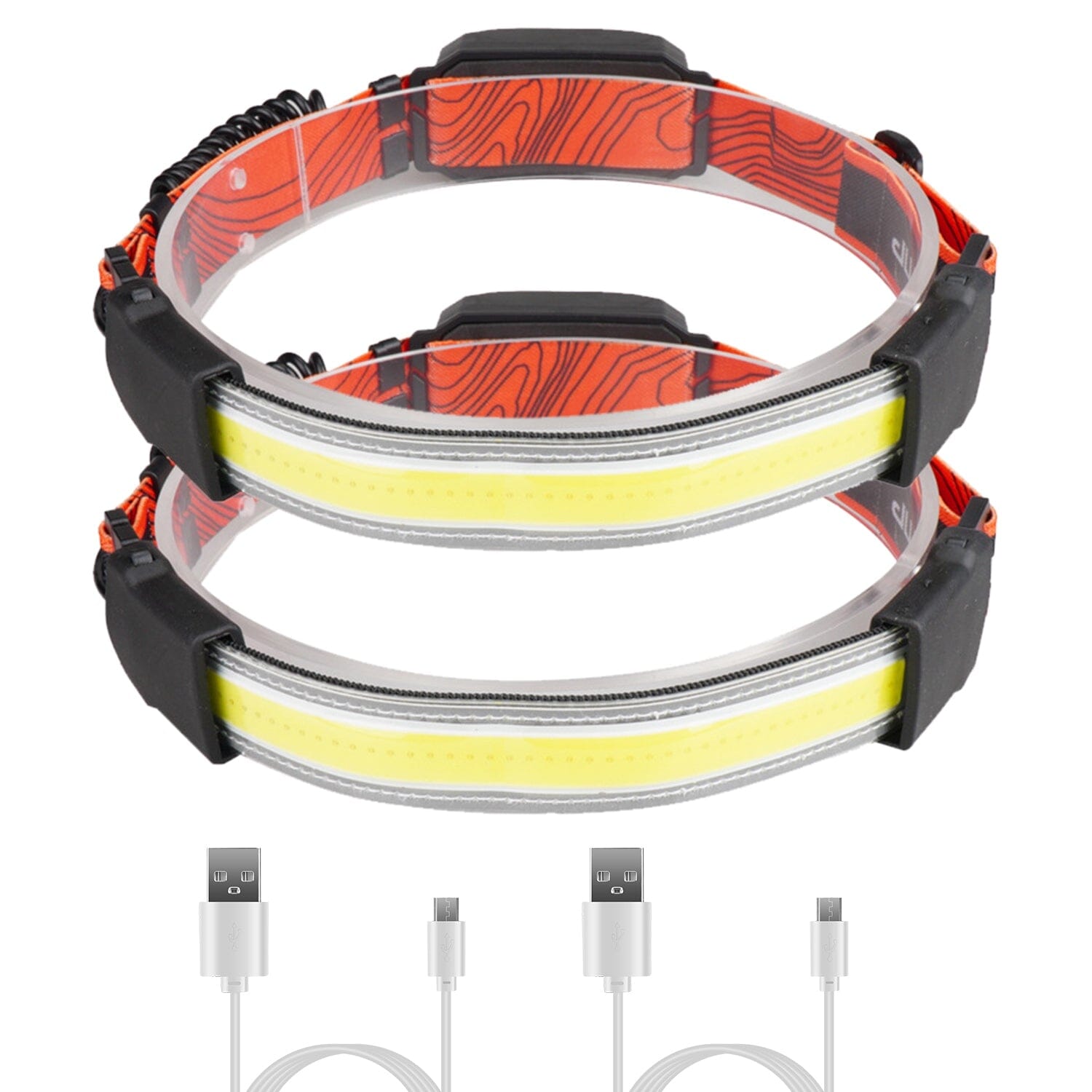 2-Pack: Rechargeable Headlamp 3 Light Modes Hand-Free Sports & Outdoors - DailySale