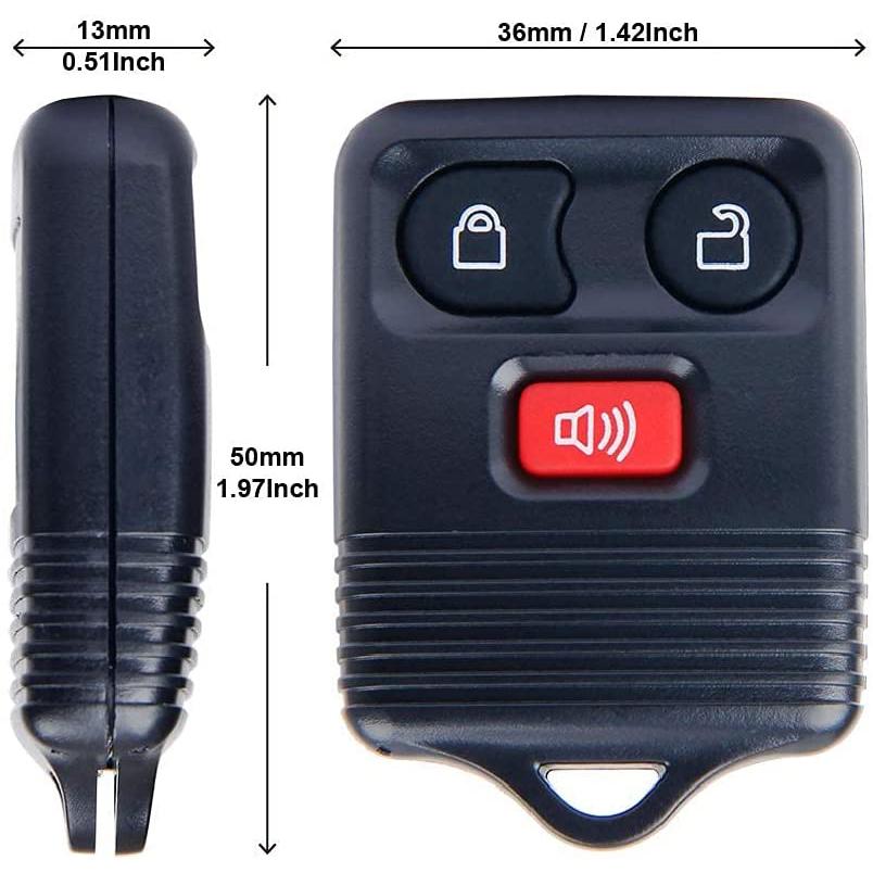 2-Pack: Replacement Keyless Entry Remote Key Fob Clicker Transmitter Automotive - DailySale