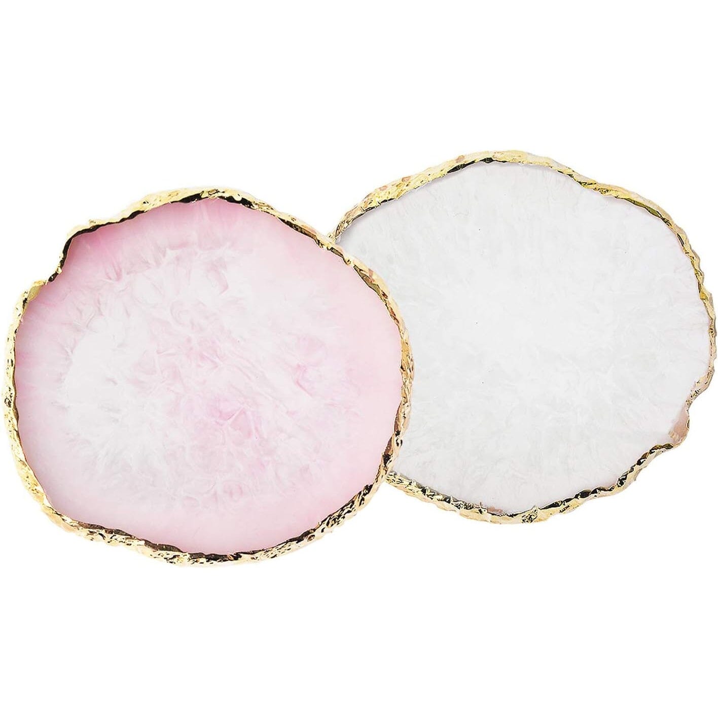 2-Pack: Resin Nail Art Palette Arts & Crafts Pink/White - DailySale