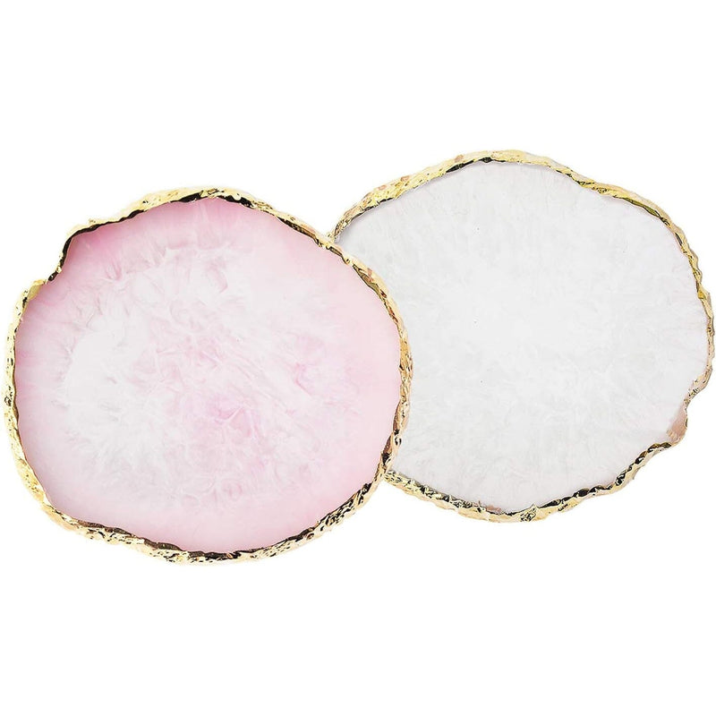2-Pack: Resin Nail Art Palette Arts & Crafts Pink/White - DailySale