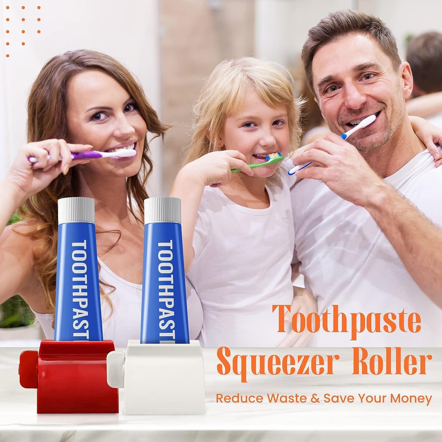 2-Pack: Rolling Tube Toothpaste Squeezer Dispenser Bath - DailySale