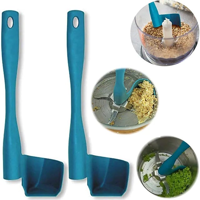 2-Pack: Rotary Scraper Rotating Spatula Scooping Portioning Food Processor Kitchen Tools & Gadgets - DailySale