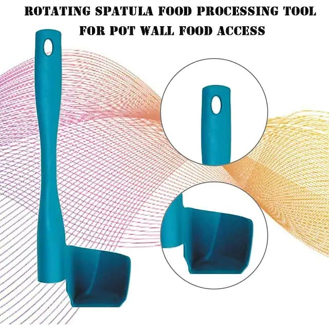 2-Pack: Rotary Scraper Rotating Spatula Scooping Portioning Food Processor Kitchen Tools & Gadgets - DailySale