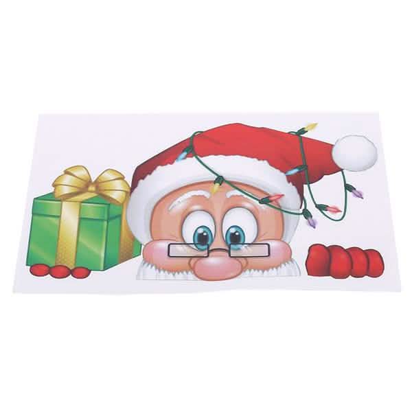 2-Pack: Santa Claus Elk Shop Hotel Christmas Window Double Sided Glass Sticker Furniture & Decor - DailySale
