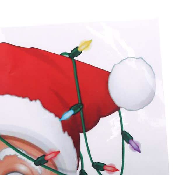 2-Pack: Santa Claus Elk Shop Hotel Christmas Window Double Sided Glass Sticker Furniture & Decor - DailySale