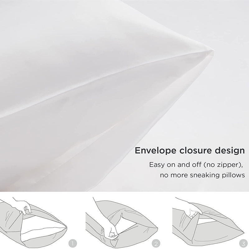 2-Pack: Satin Pillowcases with Envelope Closure Bedding - DailySale