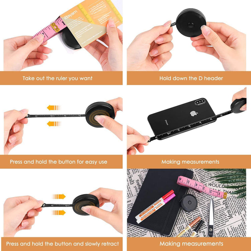 Soft and Retractable Measuring Tape for Clothes Body Measurement
