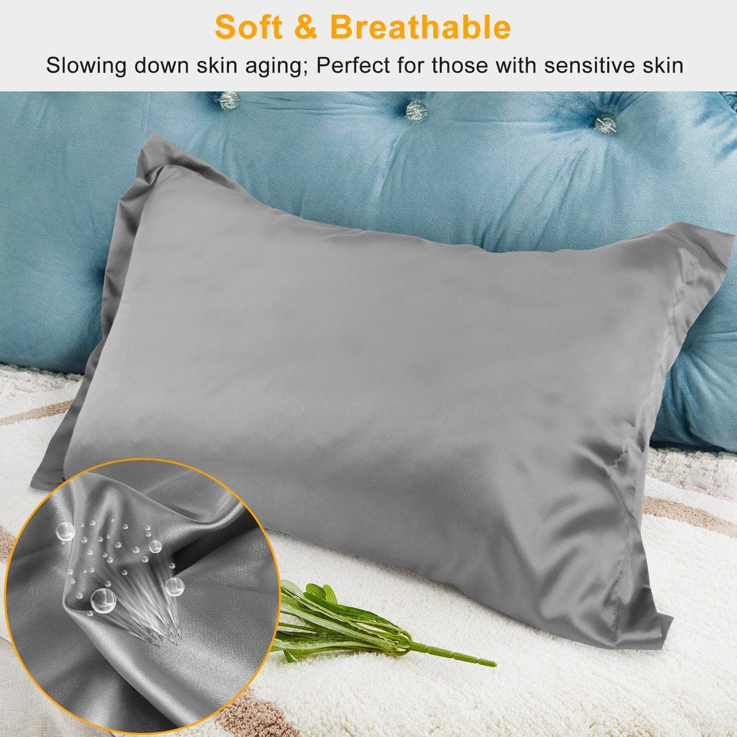 2-Pack: Soft Silky Satin Pillow Case Bedding - DailySale