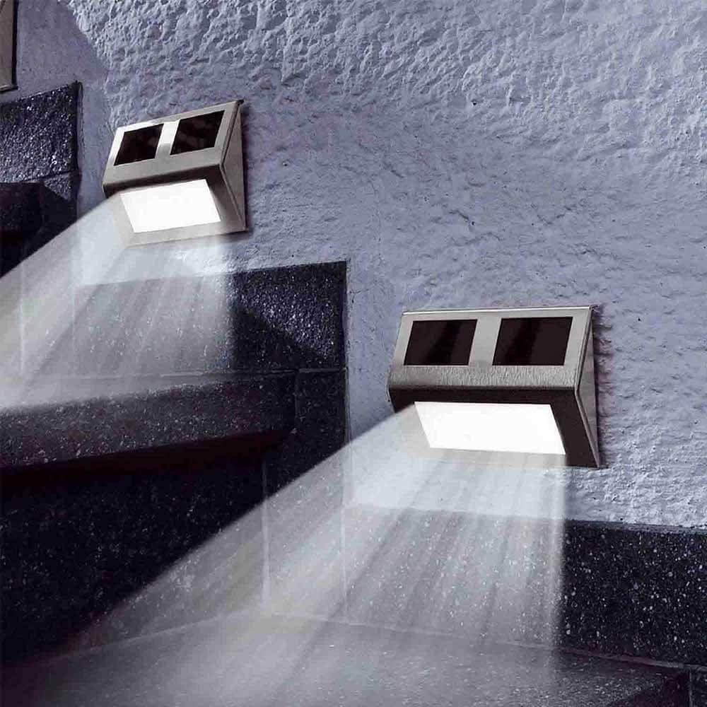 2 Pack: Solar Light 2 LEDs Wall Lamp Waterproof Security Light Home Lighting - DailySale