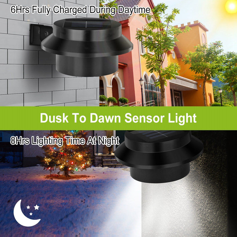 2-Pack: Solar Powered Gutter Lights Outdoor Lighting - DailySale