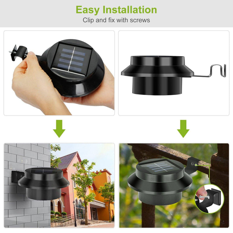 2-Pack: Solar Powered Gutter Lights Outdoor Lighting - DailySale