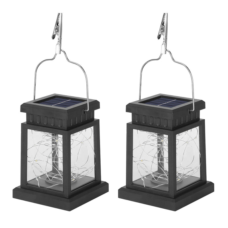 2-Pack: Solar Powered Hanging Lights 30 LED Beads Outdoor Lighting - DailySale