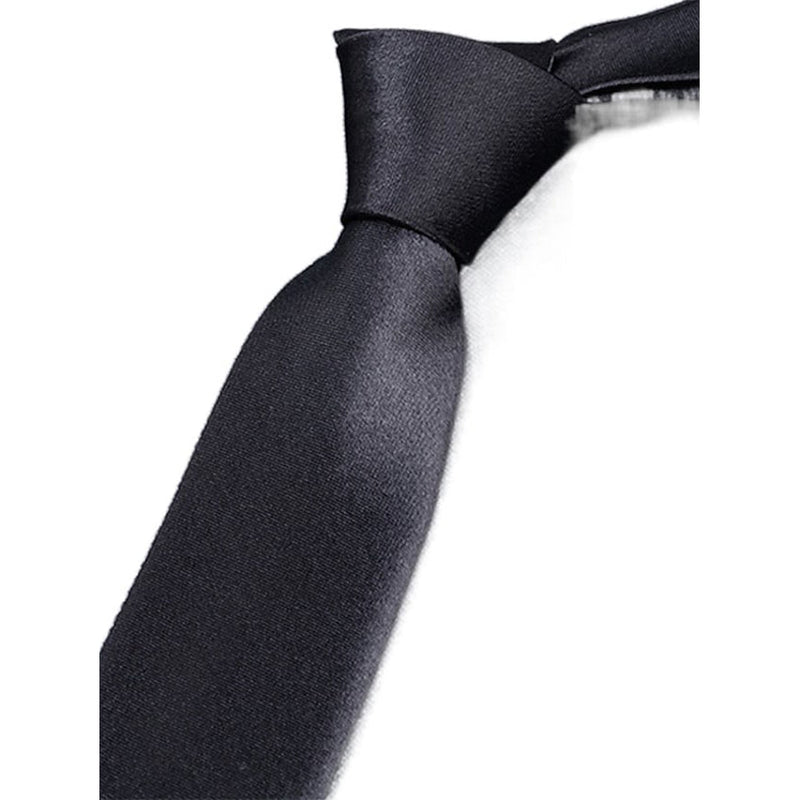 2-Pack: Solid Colored Pure Color Neck Ties Men's Shoes & Accessories Black - DailySale