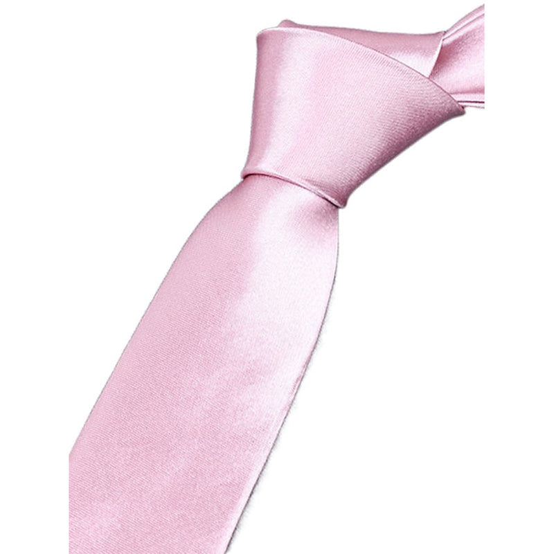 2-Pack: Solid Colored Pure Color Neck Ties Men's Shoes & Accessories Fuchsia - DailySale
