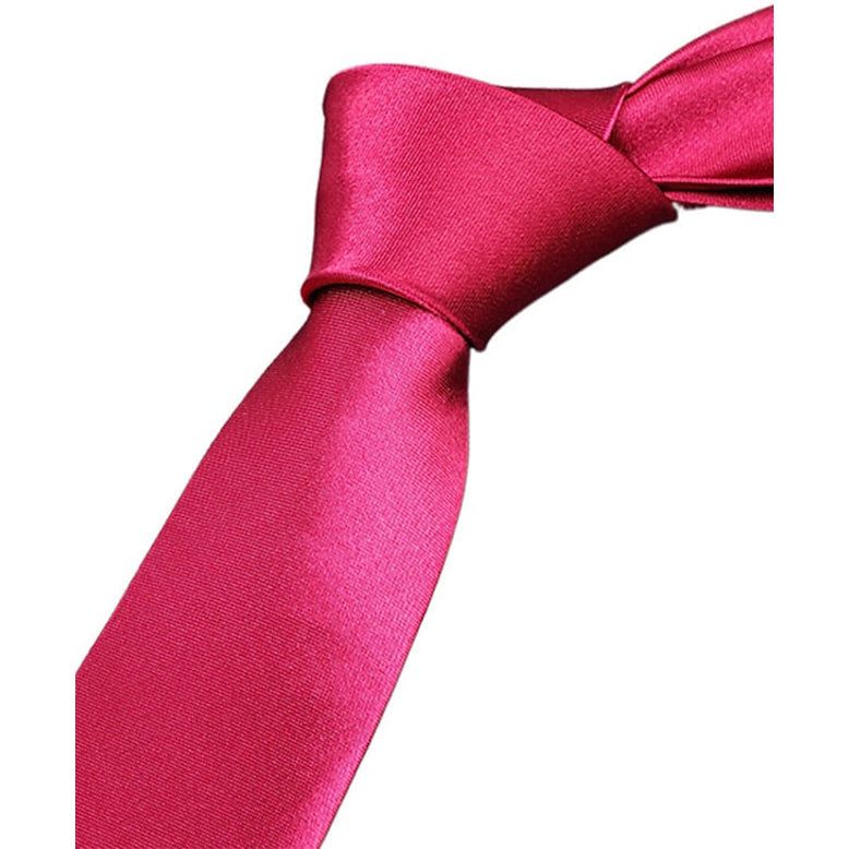 2-Pack: Solid Colored Pure Color Neck Ties Men's Shoes & Accessories Wine - DailySale