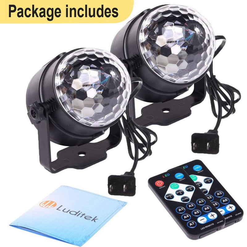 2-Pack: Sound Activated Party Lights with Remote Control Dj Lighting Lighting & Decor - DailySale