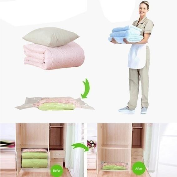 2-Pack: Space Saver Saving Storage Seal Vacuum Vac Bags Closet & Storage - DailySale