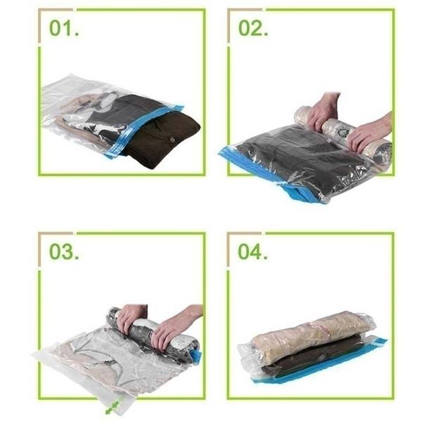 2-Pack: Space Saver Saving Storage Seal Vacuum Vac Bags Closet & Storage - DailySale