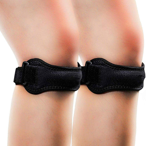 2-Pack: Stabilizer Straps for Knee and Patella Pain Relief Wellness Black - DailySale