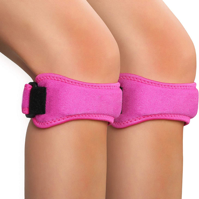 2-Pack: Stabilizer Straps for Knee and Patella Pain Relief Wellness Pink - DailySale