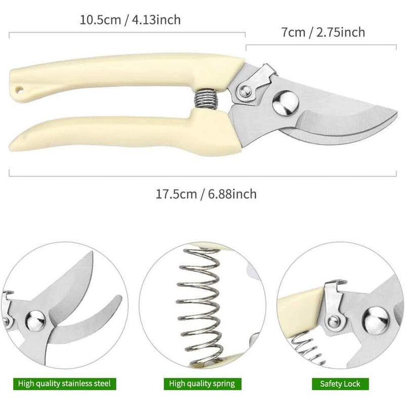 2-Pack: Stainless Steel Bypass Pruning Shears Garden & Patio - DailySale