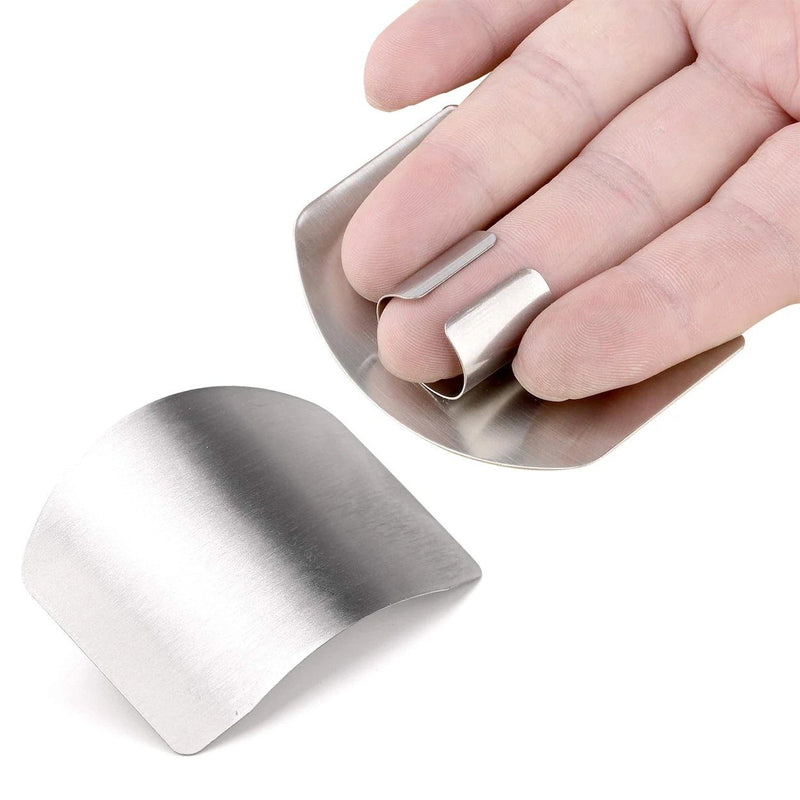 2-Pack: Stainless Steel Finger Protector For Cutting, Chopping and Dicing Kitchen & Dining - DailySale