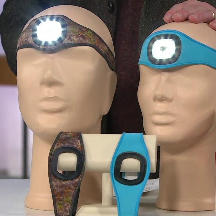 2-Pack: Stanley Rechargeable Ultra Bright Headband LED Lights with Armbands Sports & Outdoors - DailySale
