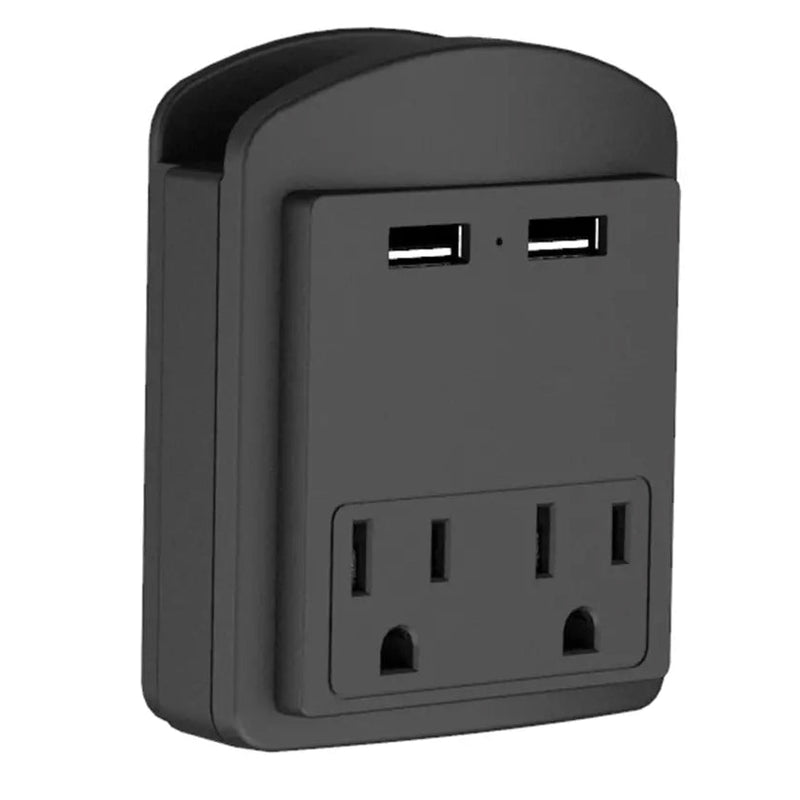 2-Pack: Surge Protector 2 Wall Outlets and 2 USB Ports Batteries & Electrical - DailySale
