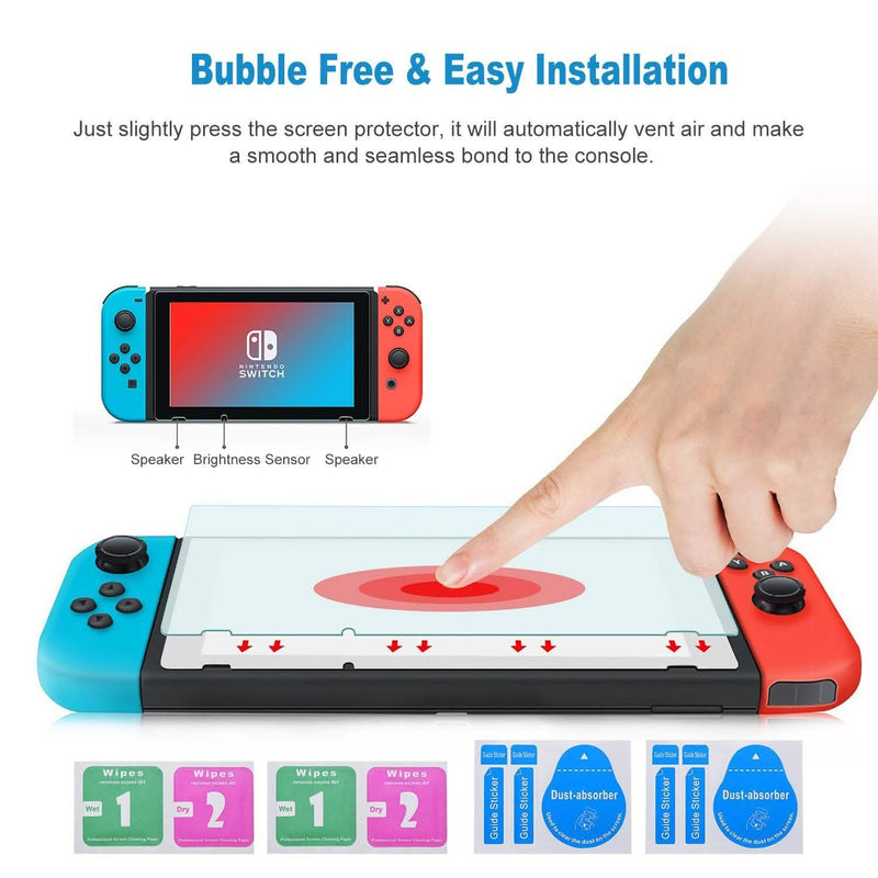 2-Pack: Tempered Glass Screen Protector for Nintendo Switch Video Games & Consoles - DailySale