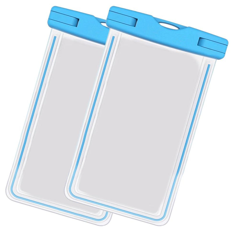 2-Pack: Universal Cell Phone Waterproof Dry Bag Case Sports & Outdoors Blue - DailySale