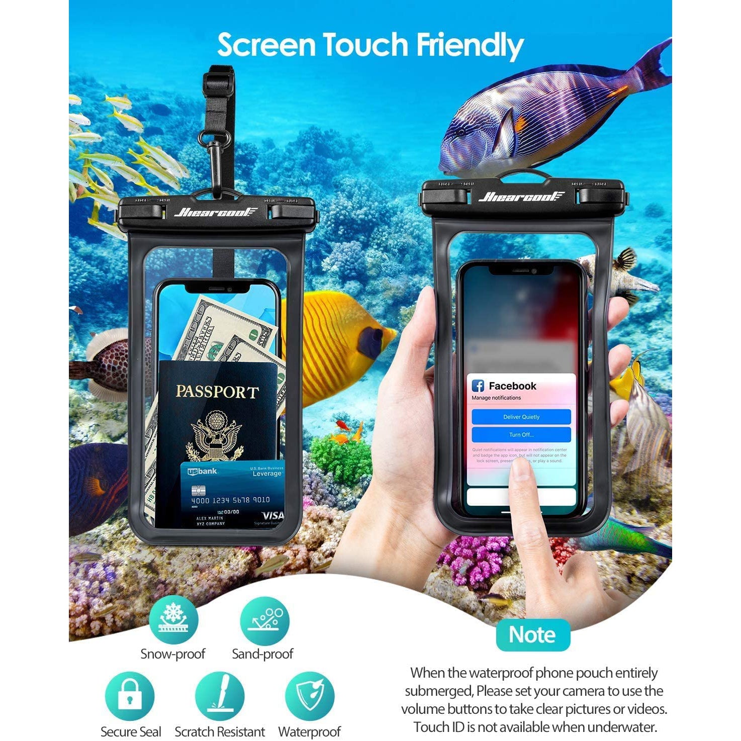 2-Pack: Universal Mobile Phone Waterproof Case Mobile Accessories - DailySale